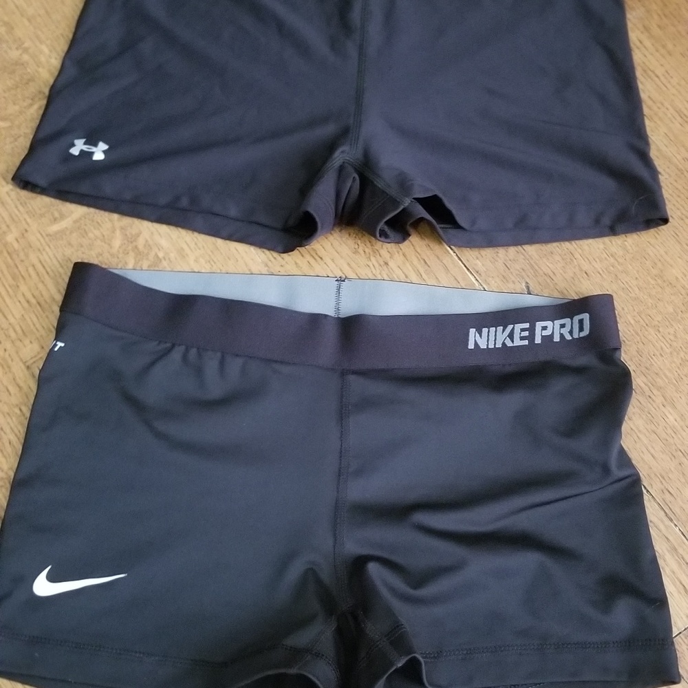 Nike and under armour 3" compressions